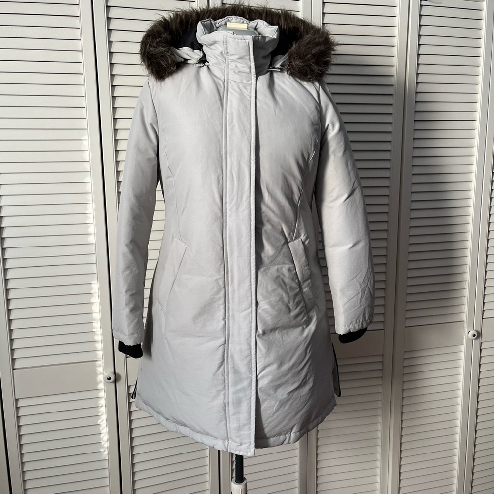 Cleo down fill Parka with removable hood Car coat length size M - Picture 16 of 16